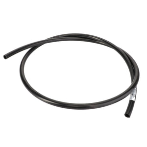 The AGCO | Air Tube - Acw7614440 by AGCO is a coiled black rubber tubing with open ends, ideal for fluid transfer or air passage applications.