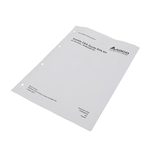 A white instruction manual titled "AGCO | Instructions - Acw2260710" with three punched holes is placed on a pristine white background. The AGCO logo is prominently visible in the top right corner.