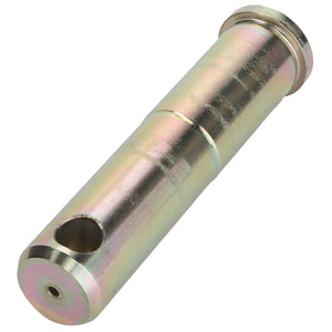 The AGCO PIN - V30198700 is a metallic cylindrical component featuring a hole near one end, commonly utilized in industrial or mechanical settings. Further product description information is currently unavailable.