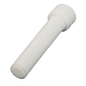 A white cylindrical ceramic fuse with a slightly wider end, known as the AGCO Plug - D44900344 by AGCO.