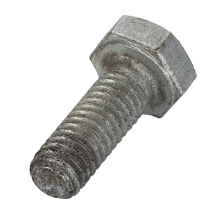 No current product description available, but what you see here is an AGCO Bolt - Acp0326970, a hex-head bolt with a partially threaded shaft, showing signs of rust.