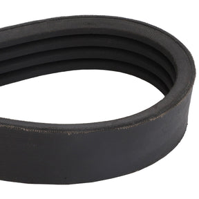 A close-up image of the AGCO | V BELT - ACY9700470, a black ribbed rubber belt commonly used in automotive and industrial machinery, showcases its intricate texture. No current product description information is available for this versatile component.