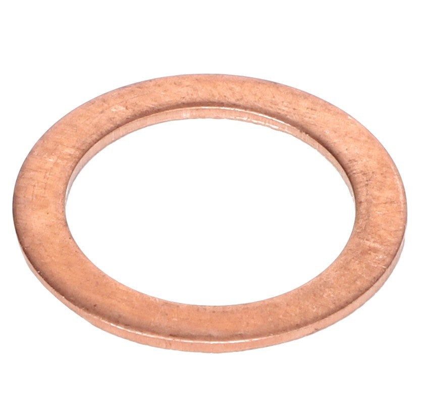 A close-up image of the AGCO | Washer - Acx2785710, a circular copper washer with a smooth surface, is displayed on a white background. The washer is notable for its central hole.