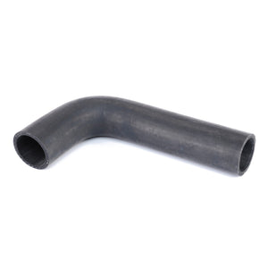 Introducing the AGCO Genuine Upper Radiator Hose, model number 3382977M1. This black L-shaped rubber hose features a visible texture and smooth ends, crafted from high-quality materials to ensure maximum durability.