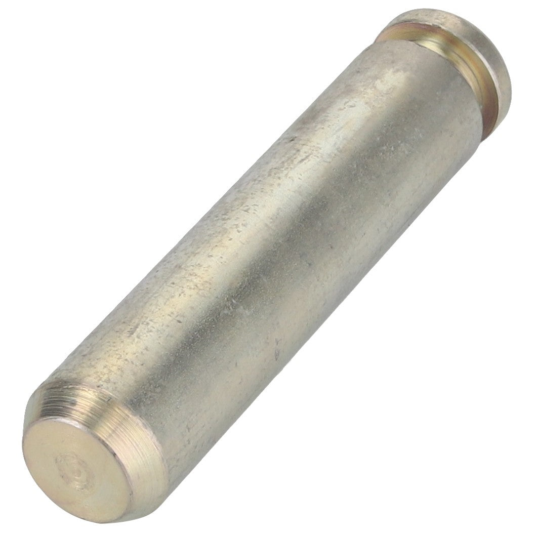 The AGCO | PIN - D28284399 is a cylindrical metal rod featuring a smooth surface, slightly tapered ends, and a narrow groove near one end.