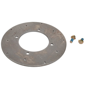 The AGCO Brake Disc - ATV1436-164 is a round metal disc with multiple holes and two bolts positioned next to it. No additional product description information is currently available.