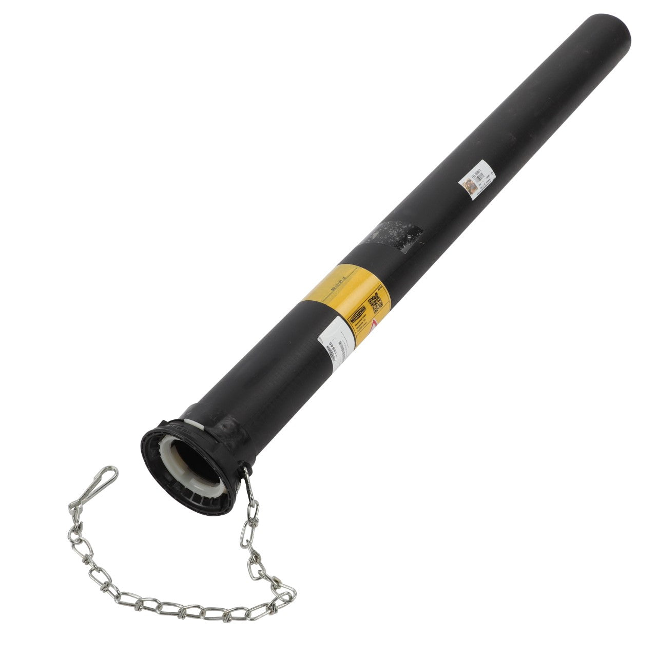 A black cylindrical tube with a yellow label, featuring a chain and capped end. No current product description available.
Product Name: AGCO | Half Guard - Fel103071
Brand Name: AGCO