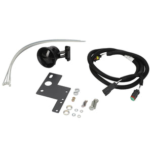 Introducing the AGCO Accessory Code - Acw4035000 kit by AGCO, which includes a wiring harness, mounting bracket, zip ties, bolts, nuts, washers, and a plastic holder. No current product description information is available.