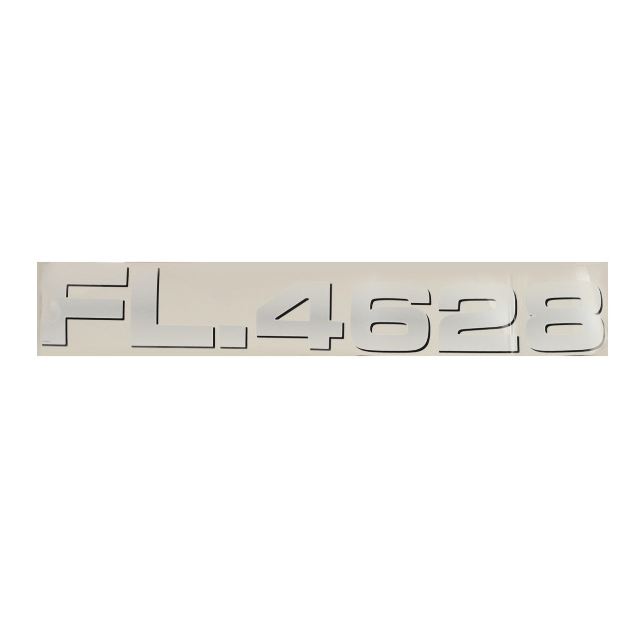 A metallic decal gleams with the text "FL. 4628" on a light background, exuding a sleek and modern aesthetic. This is the AGCO Decal, Model - Acp0298700 from AGCO.