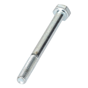 A metal hex bolt, known as the AGCO | HEX CAP SCREW - ACP0307050, featuring a partially threaded shaft and a hexagonal head is pictured against a white background. For any product questions, please contact AGCO support.