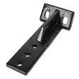 AGCO Scraper Mount - Acp0017760 with a sleek black finish, featuring two mounting holes on the vertical plate and three on the horizontal plate.