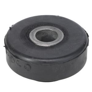 A circular, black AGCO rubber isolator mount featuring a central metal bearing hole.