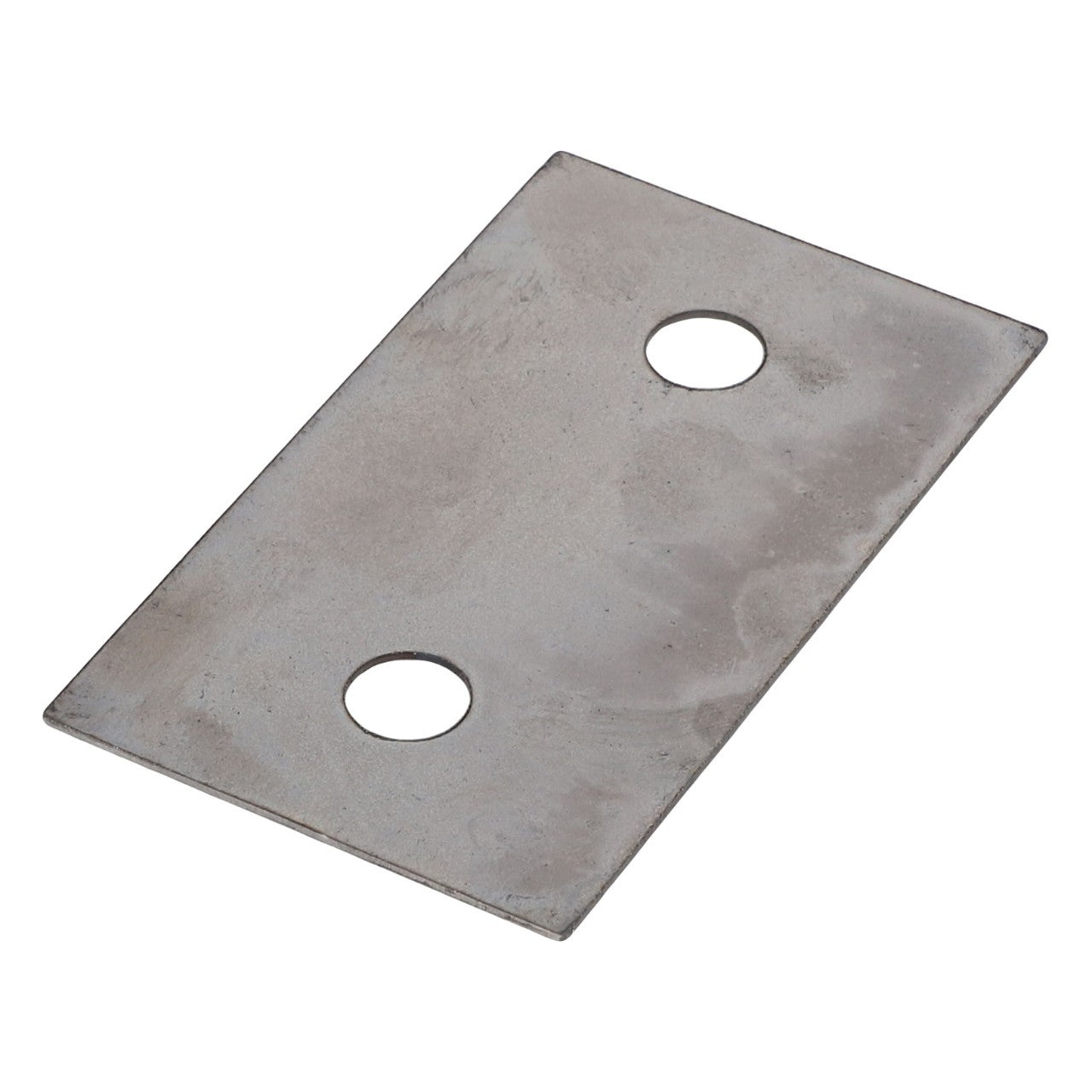 Rectangular metal plate with two circular holes; currently tagged as AGCO | WEAR SHIM - AG260931 by the brand AGCO. No further product description information is available at this time.