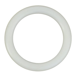 A plain white circular ring, the AGCO | O-Ring - CH146-4350 from AGCO, viewed from above on a white background, exemplifying manufacturing consistency to meet high-performance demands.