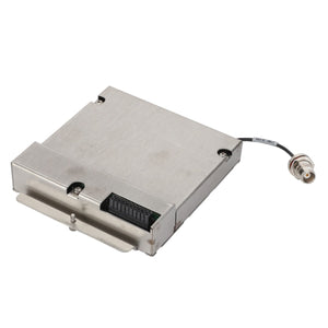 The AGCO | AGI-4 RTK SNAP-IN MODULE - ACZ000056B is a metal electronic component with a rectangular shape, featuring multiple connection ports on one side and a cable with a circular connector attached on the other. No additional product description information is available.