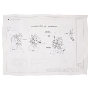 Technical drawing of a mechanical component from AGCO, labeled FIT.INSTRUCTION - CD3340, with multiple views and annotations in French, including detailed parts and assembly instructions.