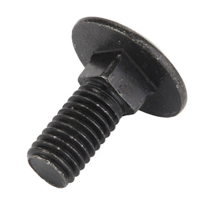 The AGCO Round Head Square Neck Carriage Bolt (Acw1061430) features a black finish and a threaded design with a square section beneath the head, shown against a white background. Currently, there is no detailed product description available for this item.