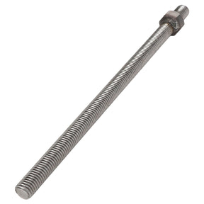 A long threaded metal rod with a nut attached near one end, known as the AGCO BOLT - AG330967. No current product description information is available.