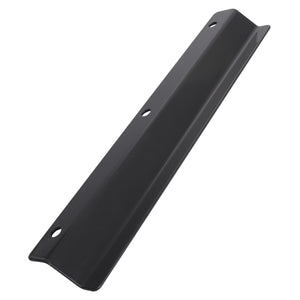 The AGCO Plate Cover - Acx2967090, designed by AGCO, features a sleek black metal bracket with three holes for mounting. Its angled design and smooth surface ensure an elegant appearance. Although no additional product description information is available, this listing provides essential details.