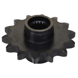 The AGCO | SPROCKET - ACP0209890, a black metal gear with ten teeth and a central hole, is displayed against a white background. For any questions or product assistance, please reach out to our support team.