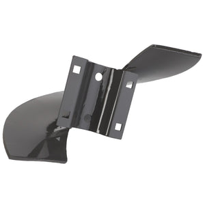 Product Name: AGCO | BLADE - ACY1565710.
Description: A black-painted metal cultivator blade from the AGCO brand, featuring a curved design and pre-drilled mounting holes. No additional product description information is available.