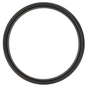 A close-up image of the AGCO | SEALING WASHER - F718301020220, featuring a smooth black rubber surface, forming a flawless circle.