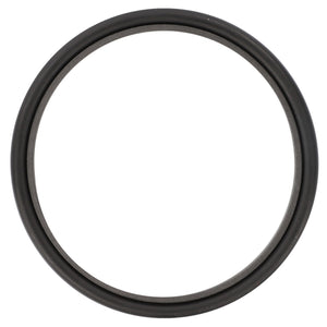 A close-up image of the AGCO | SEALING WASHER - F718301020220, featuring a smooth black rubber surface, forming a flawless circle.