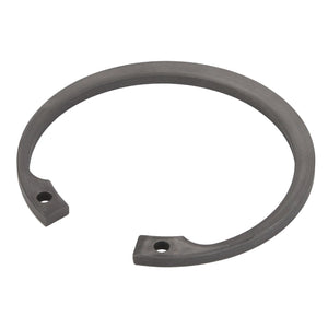 The AGCO Circlip - Acp0443540 is a durable and precise circular metal retaining ring featuring two holes at the ends.