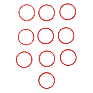 No current product description information available for AGCO | KIT, RING - AL5028011, featuring ten red circular rings arranged in a rectangular grid pattern on a white background.