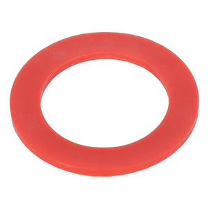 A red rubber washer with a circular shape and a hole in the center. Product Name: AGCO | WASHER - AL5022157, Brand Name: AGCO.