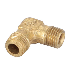 The AGCO | Union - 731250M1 is a brass pipe fitting with a 90-degree elbow and threaded ends, suitable for use in various MF 4WD applications.