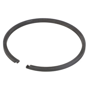 The AGCO Ring - 186580M1 is a circular, metallic piston ring with a slit on one side, designed for sealing and ensuring the proper function of pistons in engines, and is compatible with Massey Ferguson models.