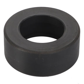 A black rubber ring with a hollow center, resembling a washer or bushing, on a white background, reminiscent of parts found in Fendt Models like the Rotana 160 V or Rotana 130 F. This part is known as the AGCO | Roller - 4898-14-06-24 by the brand AGCO.