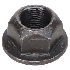 A close-up view of the AGCO HEX FLANGE NUT - AG609313 reveals its hexagonal shape and threaded interior, but please note, there is no additional product information available.