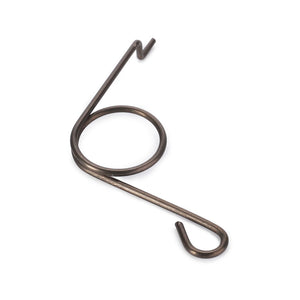 A bent metal wire forming a loop in the middle and ending with curved hooks on both ends, reminiscent of the durable AGCO Spring - 3902203M1 components found in Massey Ferguson 2WD and 4WD models.