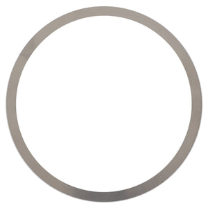 A circular metallic ring on a plain white background, reminiscent of the precision engineering found in AGCO | Shim - 3716480M2 by AGCO.