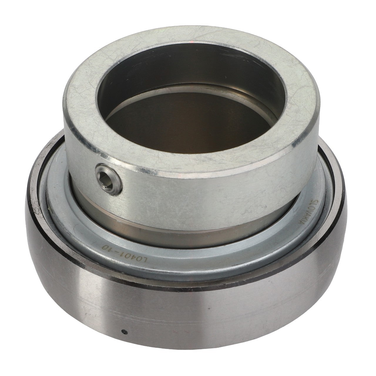 The AGCO Bearing D41717600 is a metal bearing that features an inner ring, an outer ring, and a lubricating hole on the side. Details beyond these essential components are not available at this time.