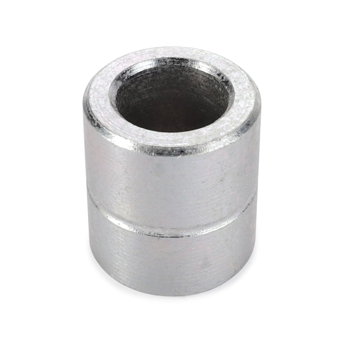 A cylindrical metal bushing with a hollow center and a smooth, polished surface, like the AGCO Bushing - 3797226M1 often found in Massey Ferguson models.