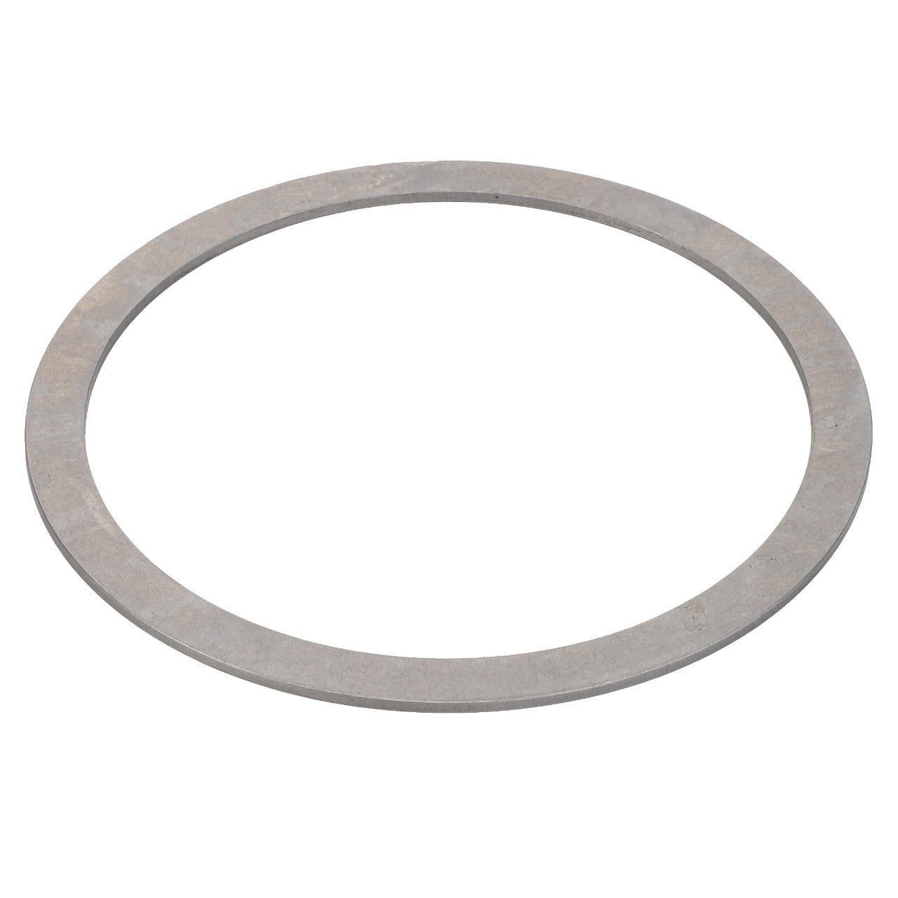 An AGCO SHIM - F743300020880, featuring a thin, metallic washer with a circular design and a large inner hole, set against a plain white background. No need for further description; its simplicity is eloquent.