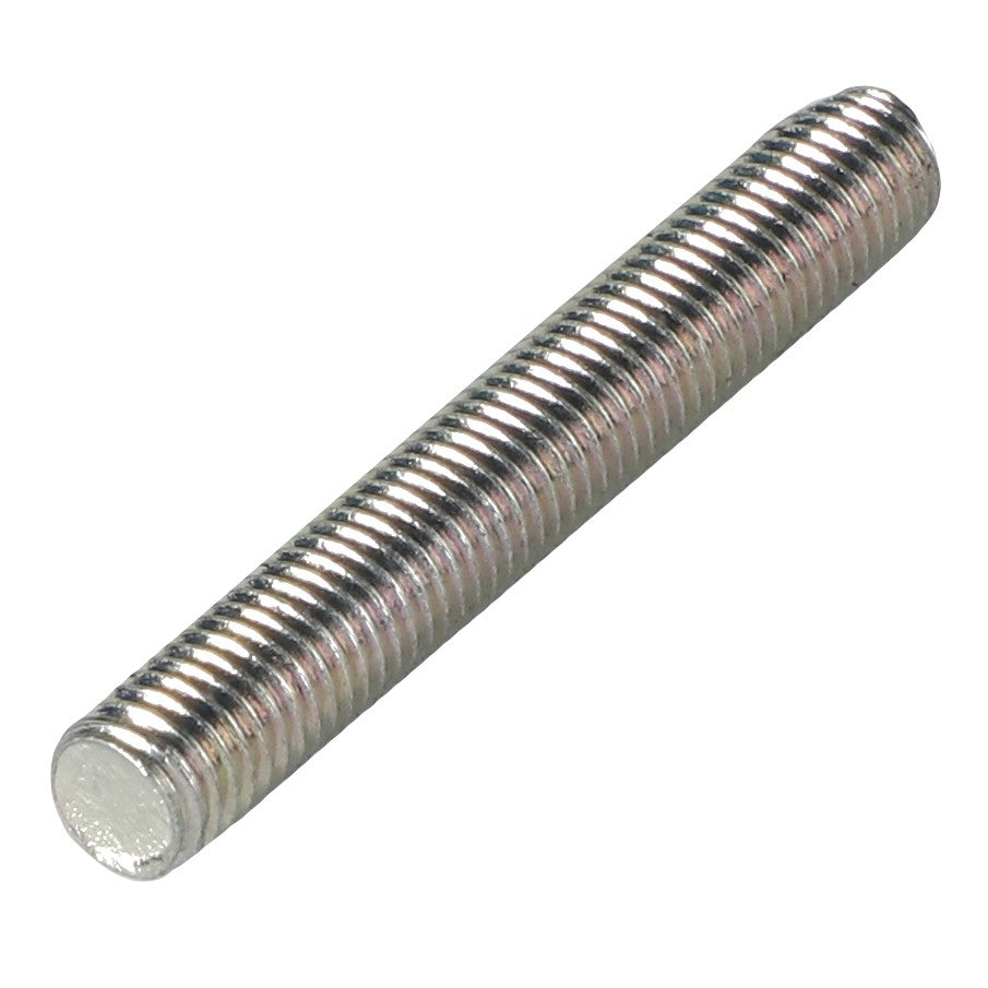 A close-up of the AGCO | ROD - AG109305, a cylindrical metal threaded rod from the brand AGCO, featuring evenly spaced threads along its length.