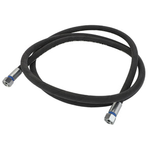 The AGCO | Hydr. Hose - Acw0279540 is a black hydraulic hose featuring metal fittings at both ends, coiled in a loop. Currently, there is no additional product description information available.