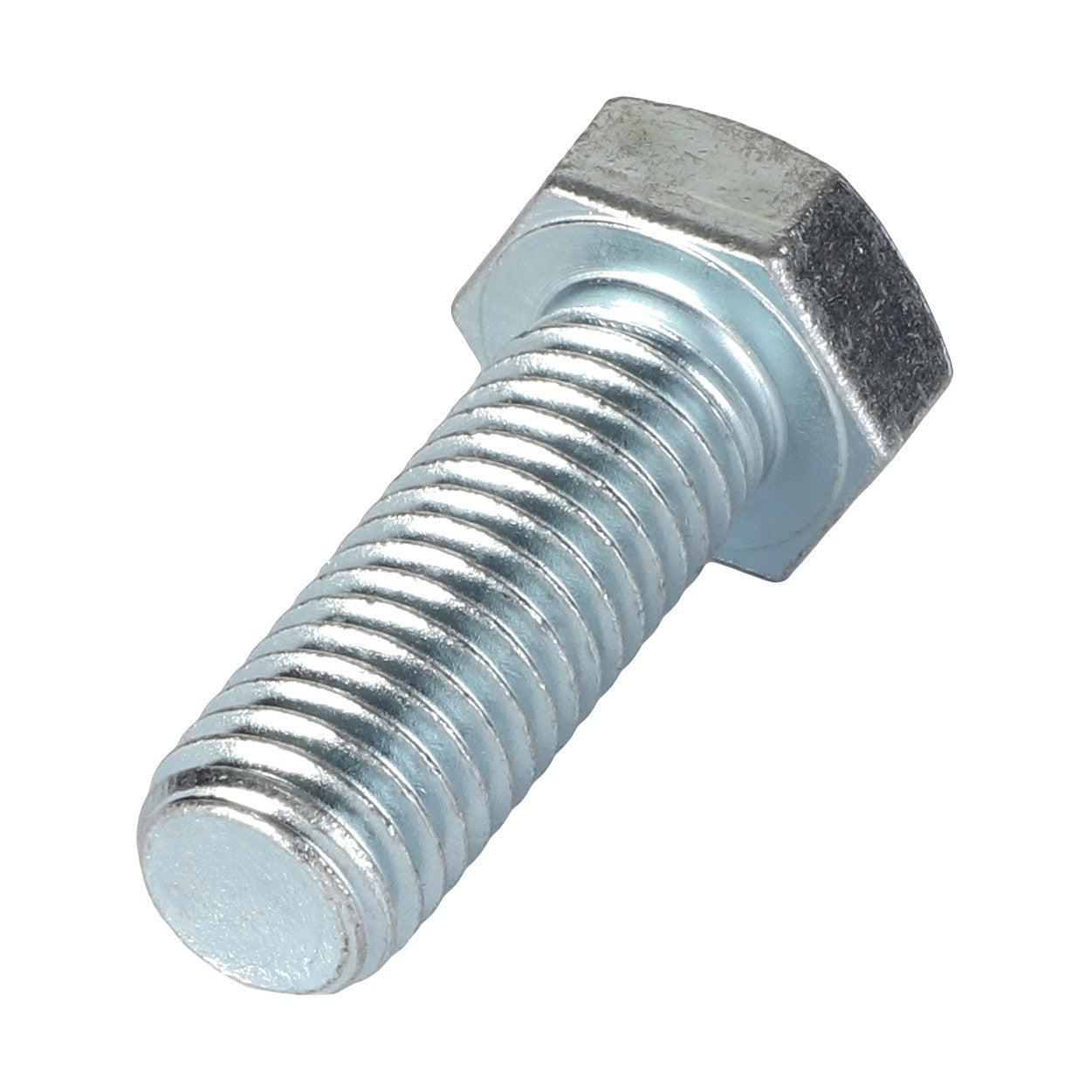 Close-up of the AGCO Hexagonal Head Bolt - Acp0022920, highlighting its intricate threading and hexagonal head details.