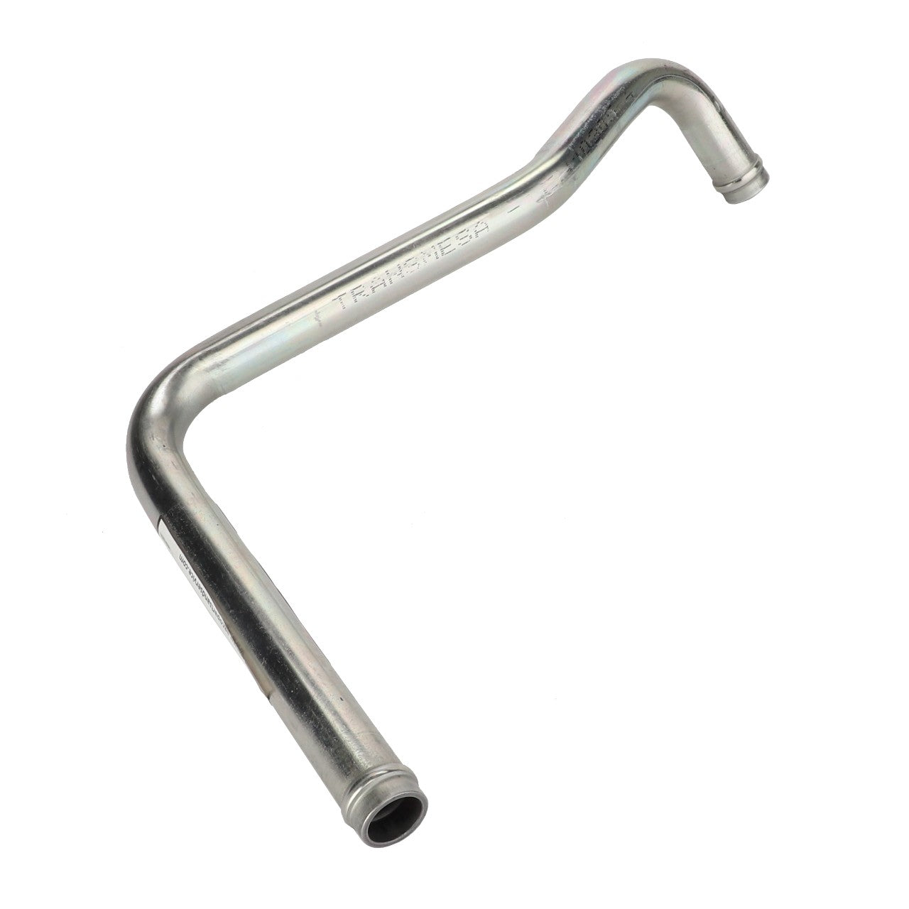 Product Description: The AGCO | Water Hose - Acw2800230 by AGCO is a bent, silver metal tube with cylindrical ends, commonly used in various automotive or mechanical applications. This essential component plays a crucial role in many engineering projects.