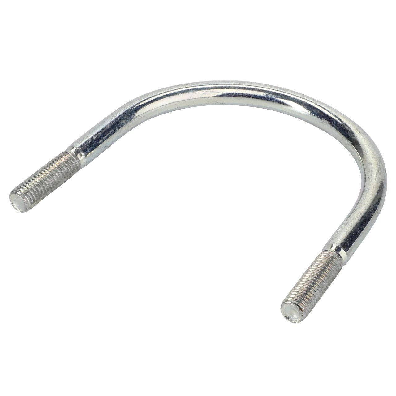 Product Description: The AGCO | Collar - La300119297 by AGCO is a metal U-bolt with threaded ends, boasting a smooth and shiny surface.