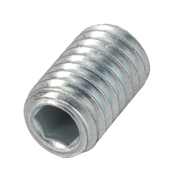 The AGCO Hex Socket Head Setscrew - 3009409X1 is a cylindrical metal set screw featuring a hexagonal socket head. Currently, there is no additional product description available.