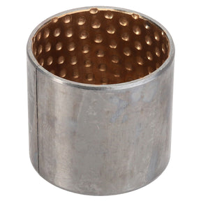 The AGCO | Bush - F334310020250 by AGCO is a cylindrical metallic component featuring a smooth outer surface and a textured inner surface.