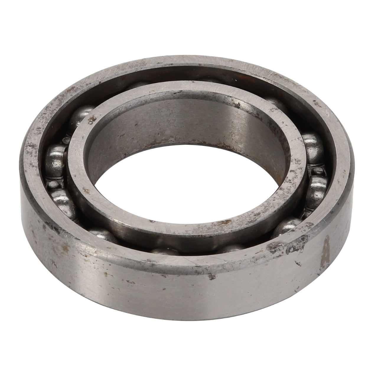 The AGCO DEEP GROOVE BALL BEARING - ACY9102740 is a sturdy component, characterized by its seamless circular outer ring and intricate inner workings.