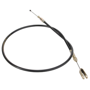 AGCO | Cable - Acp0500880 is a black cable featuring metal connectors on both ends, coiled into a loop. No current product description available for this product.