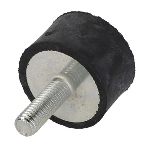 The AGCO | Damper - Acv0234380 is a versatile cylindrical rubber bumper with a metal threaded stud attached at one end, ideal for a range of applications. No Current Product Description Available for similar items in our catalog.