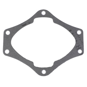 A flat, gray gasket called the AGCO | Joint - 4222068M1 from AGCO, featuring an irregular rectangular shape with four holes at each corner, is designed for automotive or machinery purposes and is compatible with Fendt Models.